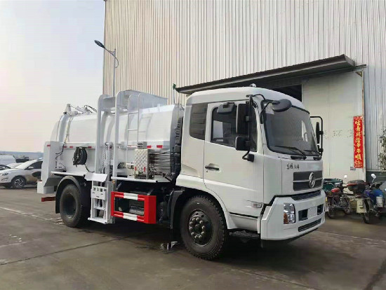 天錦12方餐廚垃圾車(chē)(方罐)